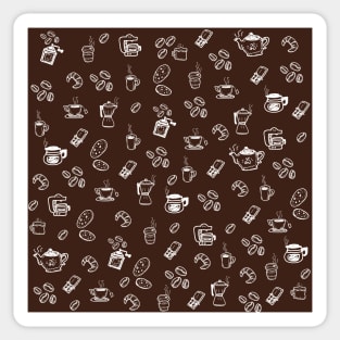 Coffee pattern Sticker